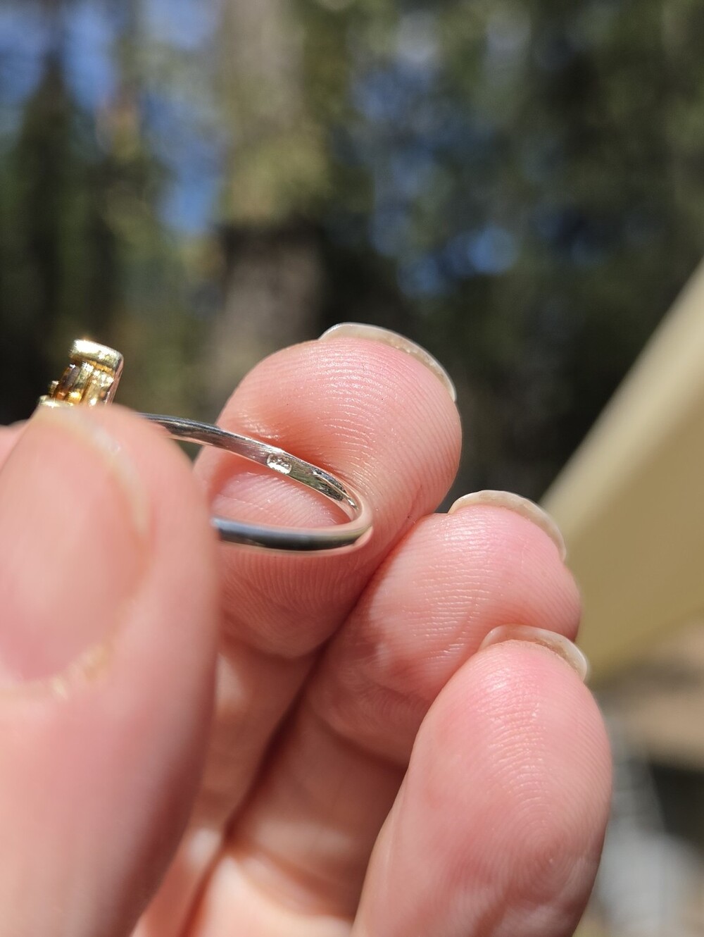 Tourmaline & Rhodalite Sterling & Gold Ring Sz6.5 - Picture 9 of 9